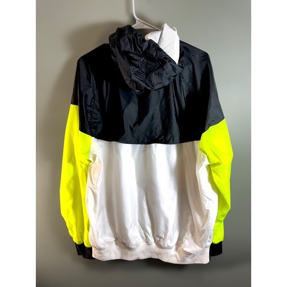 Nike Windrunner Colorblock Windbreaker Jacket Black White Volt Men’s Medium - Picture 4 of 4